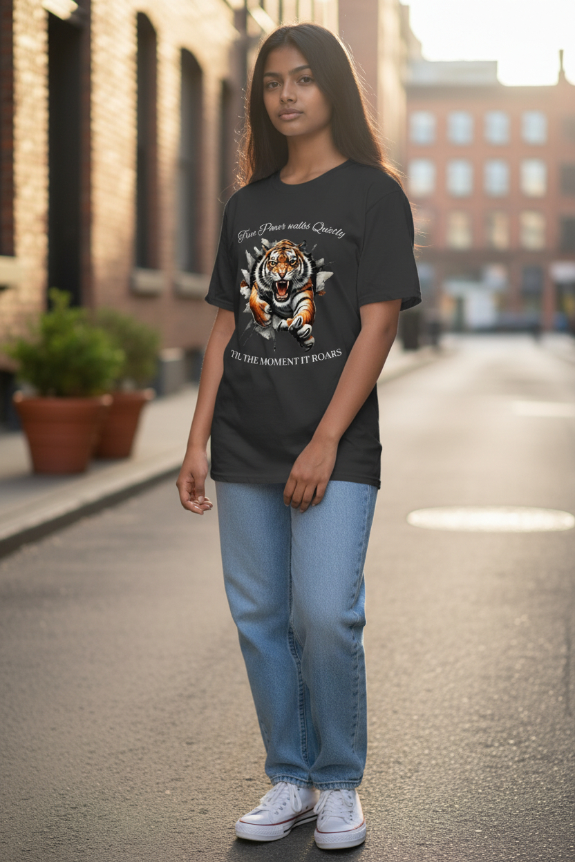 True Power Walks Quietly Graphic Tee True Power Walks Quietly Graphic Tee - Image 4