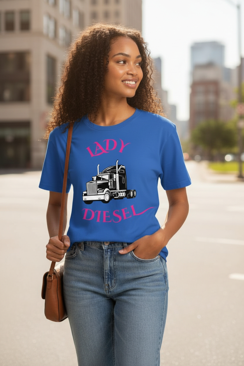 Lady Diesel - Women’s Graphic Tee Designed with a flattering modern women’s fit and crafted from soft, breathable cotton, this shirt delivers comfort without sacrificing attitude.