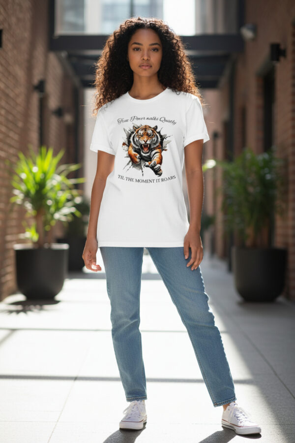 true power walks quietly graphic tee