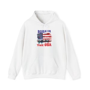 born in the usa flag hoodie | american flag distressed design