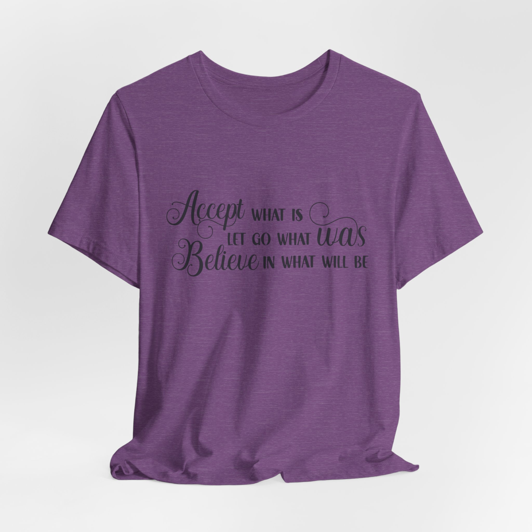 inspirational quote graphic t shirt “accept let go believe” inspirational quote graphic t shirt “accept let go believe”