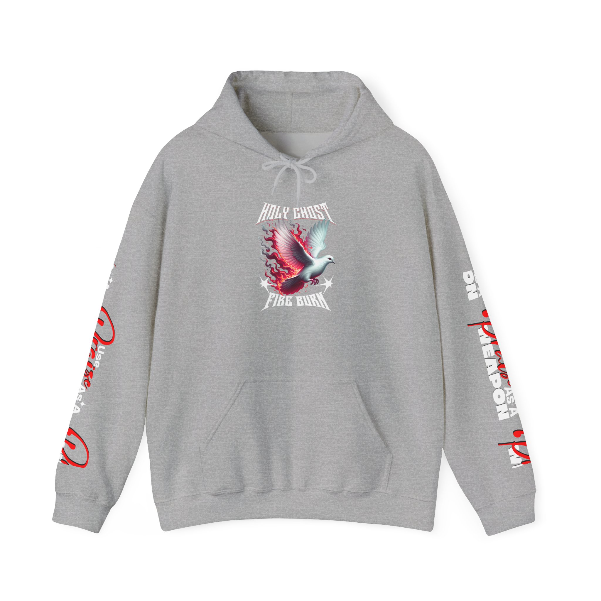 holy christ fire dove hoodie, christian faith graphic pullover holy christ fire dove hoodie, christian faith graphic pullover