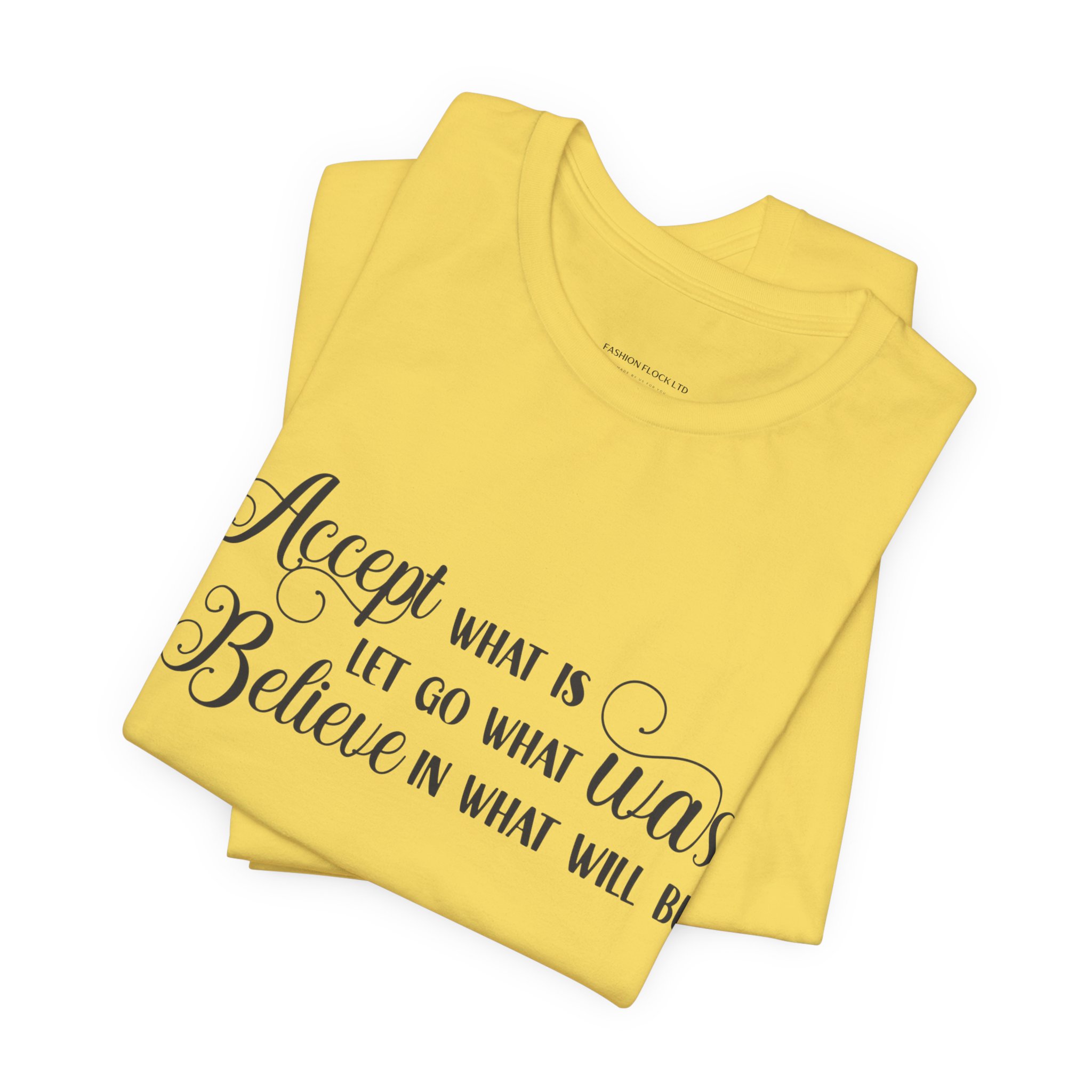 inspirational quote graphic t shirt “accept let go believe” inspirational quote graphic t shirt “accept let go believe”