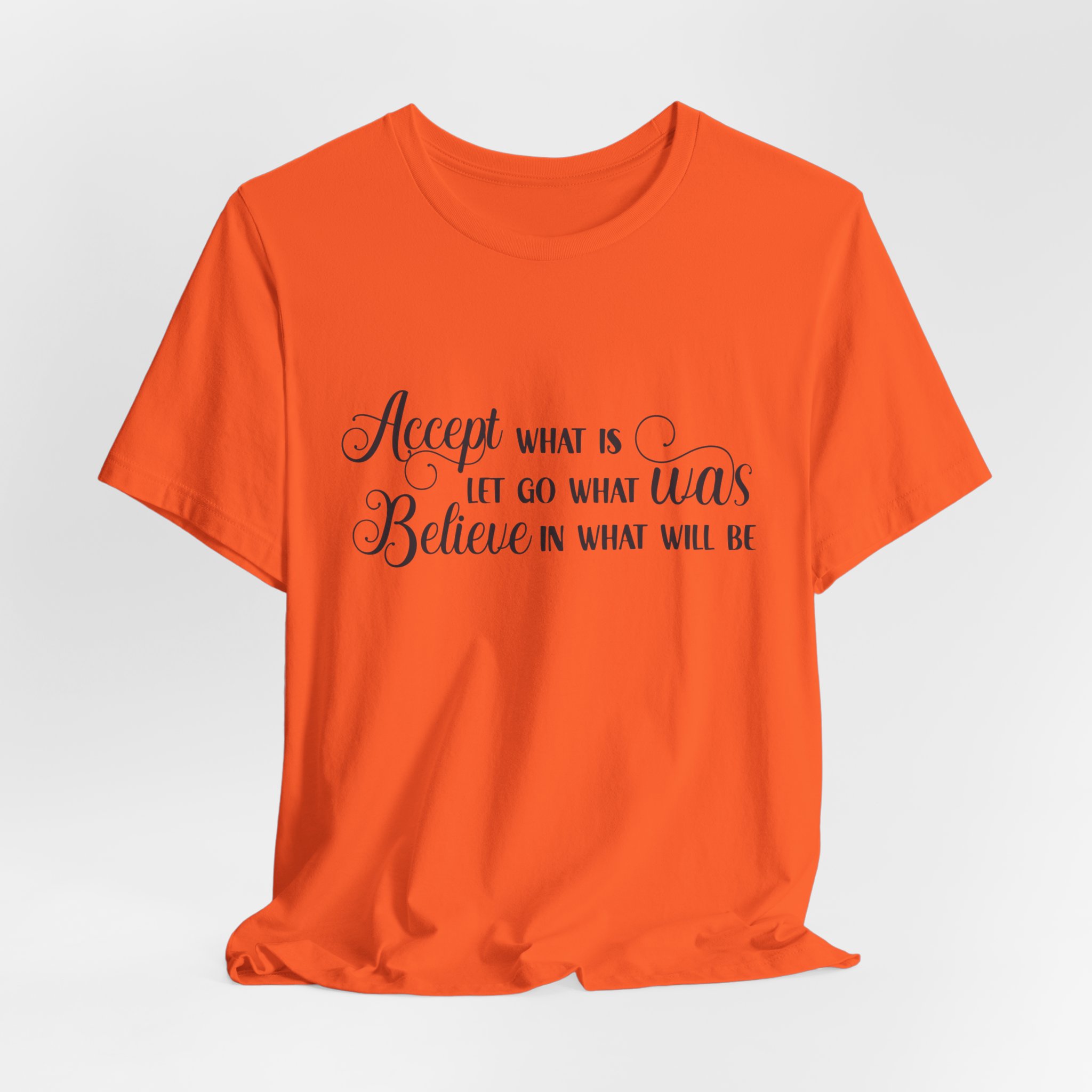 inspirational quote graphic t shirt “accept let go believe” inspirational quote graphic t shirt “accept let go believe”