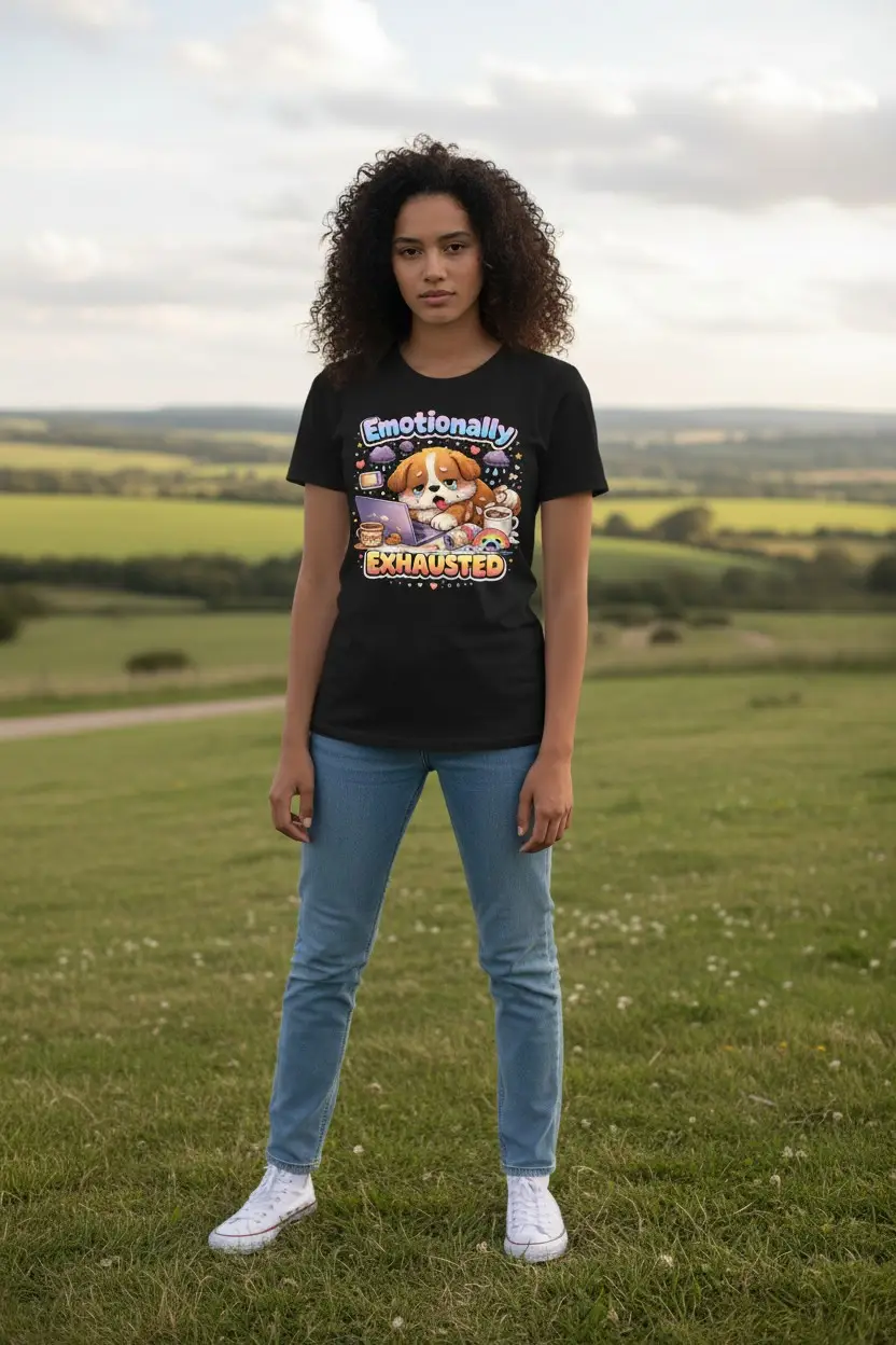emotionally exhausted pup at work graphic tee (copy) emotionally exhausted pup at work graphic tee (copy)