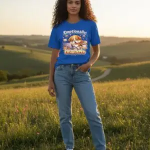emotionally exhausted pup at work graphic tee (copy)